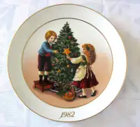 ASSIETTES de NOEL AVON CHRISTMAS PLATES..1982/83/84
