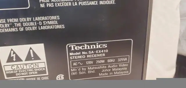Technics SA-EX410 Stereo Receiver in Stereo Systems & Home Theatre in Mississauga / Peel Region - Image 11