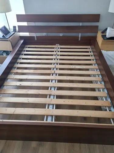 ikea hopen double full bed + wood slats, View more