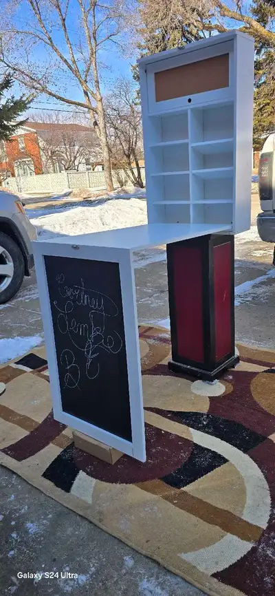 fold-down desk with chalkboard , View more