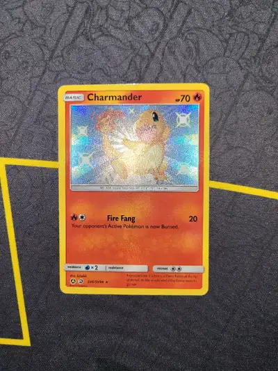 Pokemon TCG Hidden Fates Set: Shiny Charmander SV6/SV94 Shiny Charmander SV6/SV94 Sleeved & in top l...