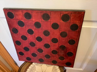 Unique Leather Hand Made Checkers/Chess Game Board