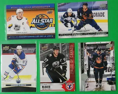 33 Connor McDavid hockey cards, commons, inserts..., View more