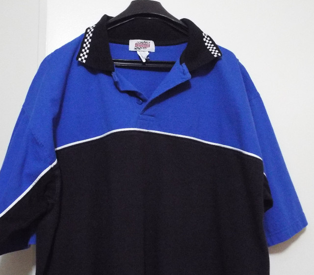 Checkered racing polo shirt Mens 2XL in Men's in Ottawa - Image 2