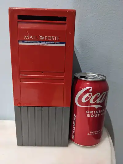 Large 8.5 inches tall Canada Post mailbox piggy coin bank , View more