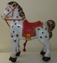 Vintage MOBO Bronco Ride on Horse Pressed Steel