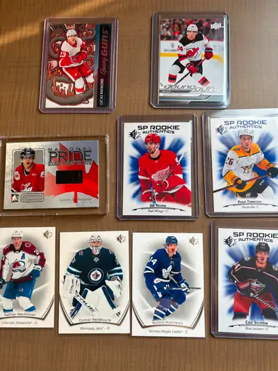 Various Hockey Cards-Rookies, stars and a game used card!, View more