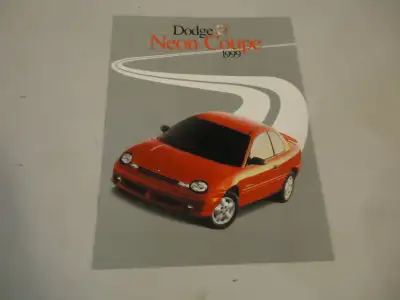 1999 Dodge Neon Coupe Sales Brochure. New. 8 Pages. See Pictures. $15 picked up. Can Mail anywhere i...