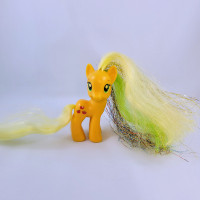Apple Jack My Little Pony Tinsel Brushable Hair Mane Rainbow Pow