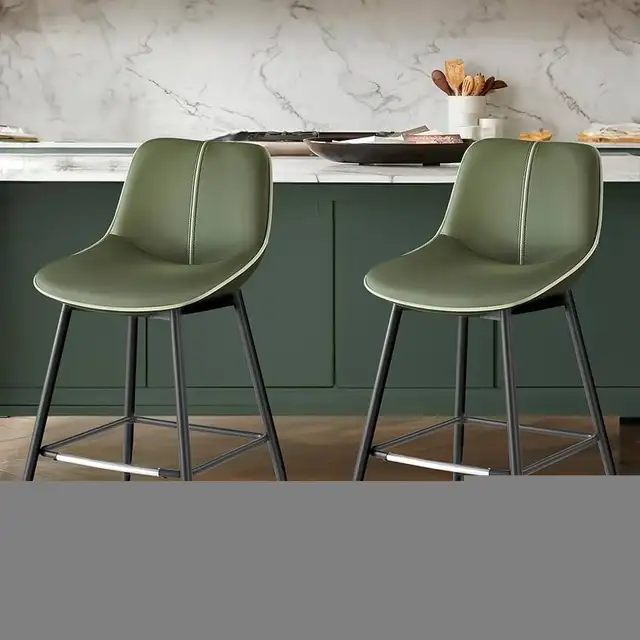 Bar Stool with Back, Ergonomic Backrest, Syntheti in Chairs & Recliners in Markham / York Region - Image 5
