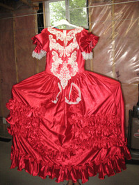 Beautiful RED, “Princess like” custom made Wedding dress