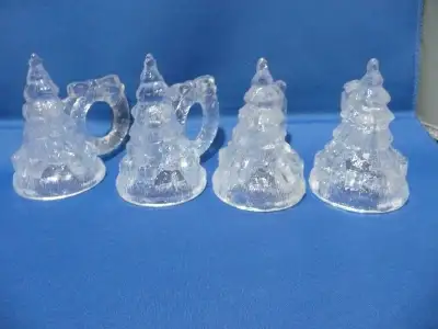 CHRISTMAS ITEMS - glass Christmas tree napkin holders - $4.00, View more