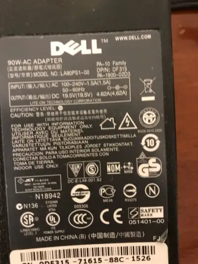 Dell 90W AC adapter , View more