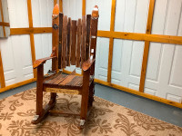 Antique ski rocking chair