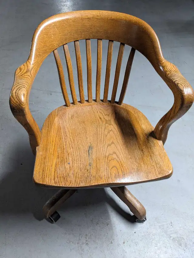 Solid oak vintage Bank chair, Tuscany NW 62863284414466125