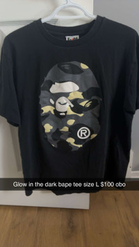 Glow in the dark bape tee