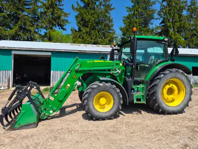 I have a John Deere 6110r tractor with loader for sale. IVT transmission, (50km), Premium cab, monit...