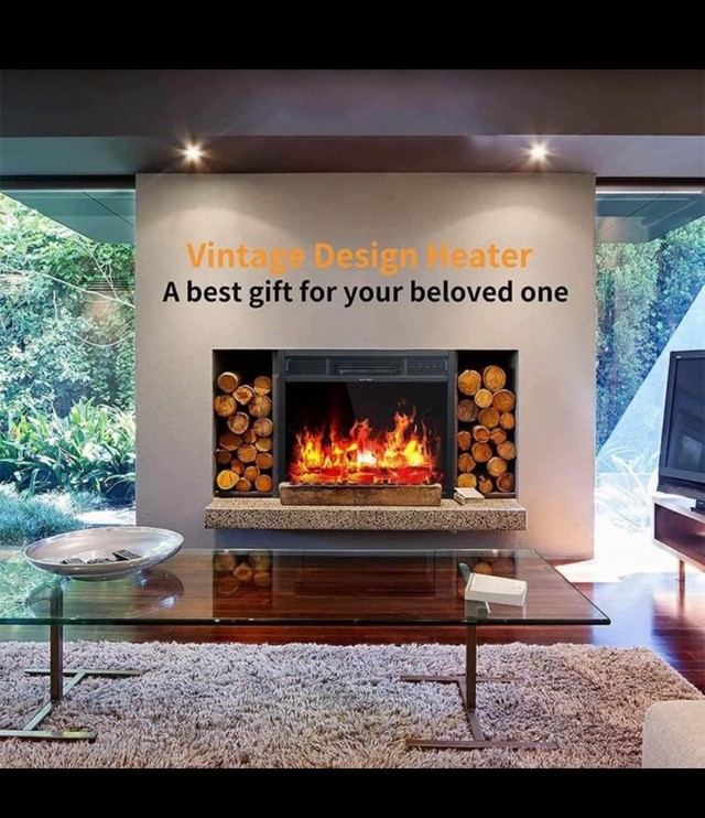 21 Inch Electric Fireplace - DACOM Package Freestanding Heater C in Fireplace & Firewood in Hamilton - Image 4