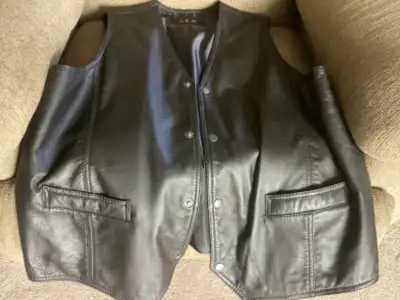 London leather direct…leather vest…new, View more