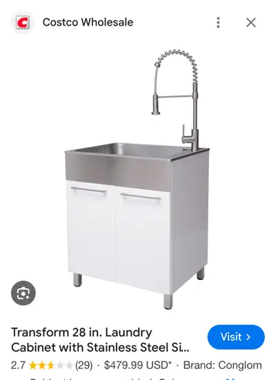 Laundry Costco sink, View more