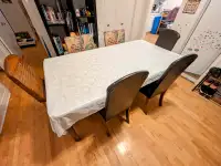 Dining room table + chairs