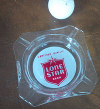 Lone Star Beer, Glass Ash Tray Ashtray