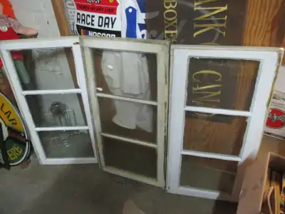 CIRCA 1920s BASEMENT 3 PANE STORM WINDOWS $20. EA. HOME RENO, View more
