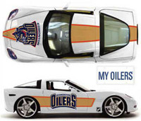 NHL Hockey Edmonton Oilers Diecast 1:18 Scale Corvette Car