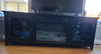 TV stand with electric fireplace insert