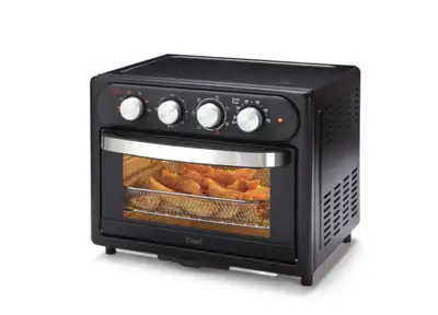 New MASTER Chef AirFryer Toaster Oven w/ 5 Functions, Black, View more