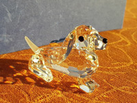 SWAROVSKI Crystal Figurine  DACHSHUND  Dog  Mint In Box Retired!