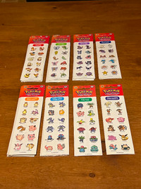 Pokemon Stickers 1"X1" $7.00 Each Sheet or $40.00 for 8 sheets