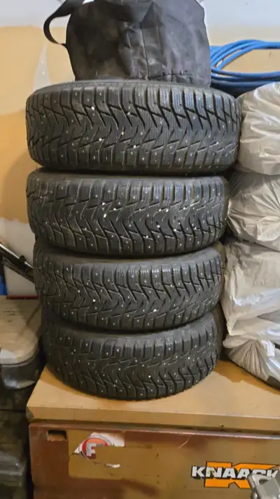 225/60r17 Studded tires on 5x114.3mm (also known as 5x4.5 inches) bolt pattern rims $800