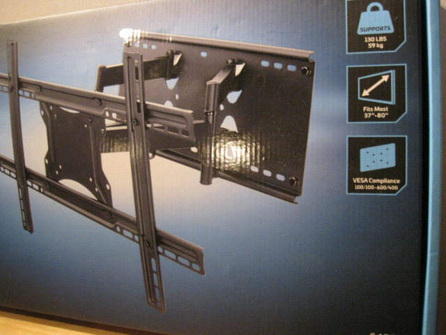 TV Wall Mount  37"-80"  Full-Motion in Stereo Systems & Home Theatre in Oakville / Halton Region - Image 2