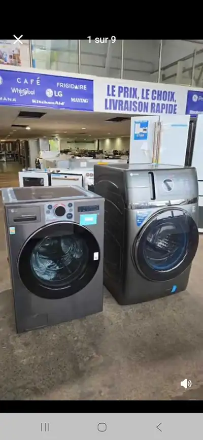 Laveuse & Sécheuse Frontales – Très propre Modèles récents en excellente condition Couleur gris grap...