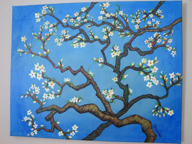 Acrylic Painting,  Spring  Apple Blossoms in Arts & Collectibles in Sudbury