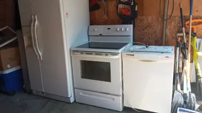 Fridge, stove & dishwasher for sale $225 for all, View more