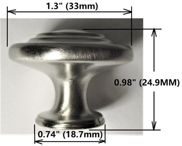 15 Sets Harmon D.1.3" Satin Nickel Oversized Round Cabinet Knob in Cabinets & Countertops in Stratford - Image 2