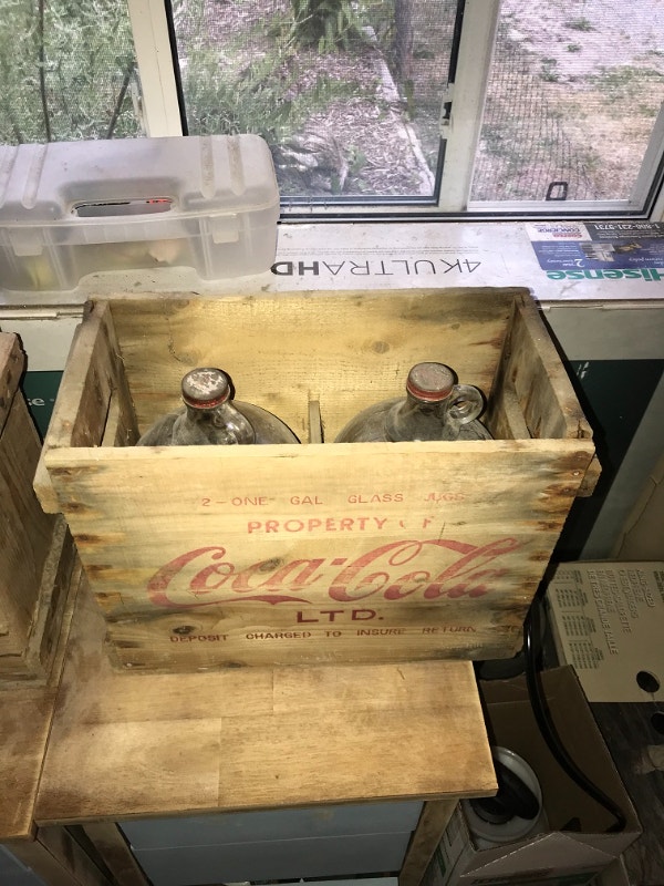 Old CocaCola Wooden Syrup crates and bottles Arts & Collectibles