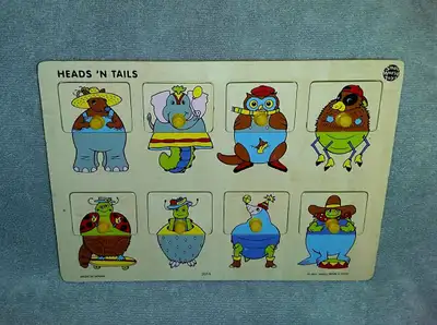 Heads 'n Tails Mix & Match Wooden Puzzle #2518,Small World 2001, View more