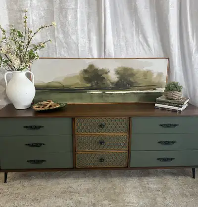 One of a Kind Walnut Dresser/Entertainment Stand , View more