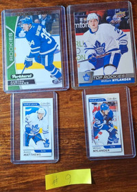 Auston matthews and william nylander rookie cards and mini cards