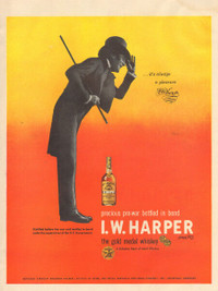1948 full-page (10 1/2 x 14) magazine ad for I.W. Harper Bourbon