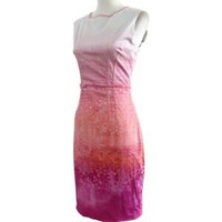 Elie Tahari Cotton Pink Ombre Dress - Size 12