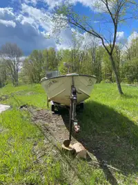 17.5 ft fish tracker boat