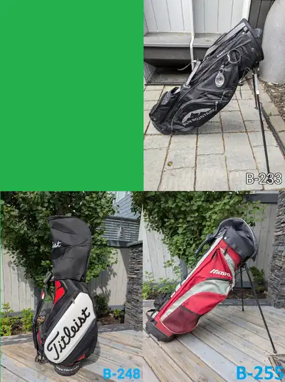 8 – GOLF BAGS – High End to Entry Level – See Description, View more