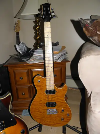 Silvertone (fastback) EVH Wolfgang Electric Guitar, View more