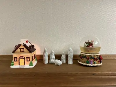 $5 each. View ad for more pictures. Fine porcelain miniature 5 piece nativity set with box. Ceramic...