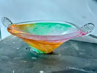 Pastel Murano Art Glass Trinket bowl / Candy Dish