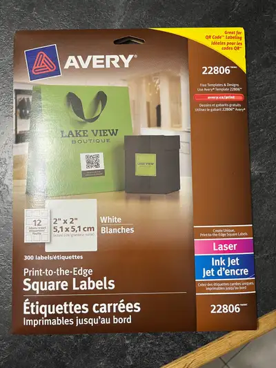 Avery Adhesive Labels for Laser and Inkjet Printers , View more